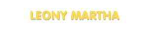 Der Vorname Leony Martha